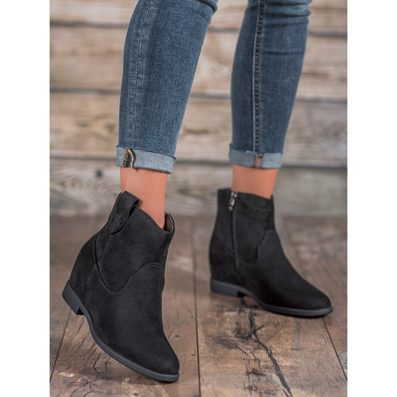 Filippo Boots with a hidden wedge black 1