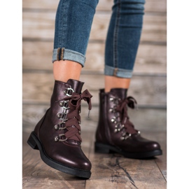 SHELOVET Lace-up boots red multicolored 1