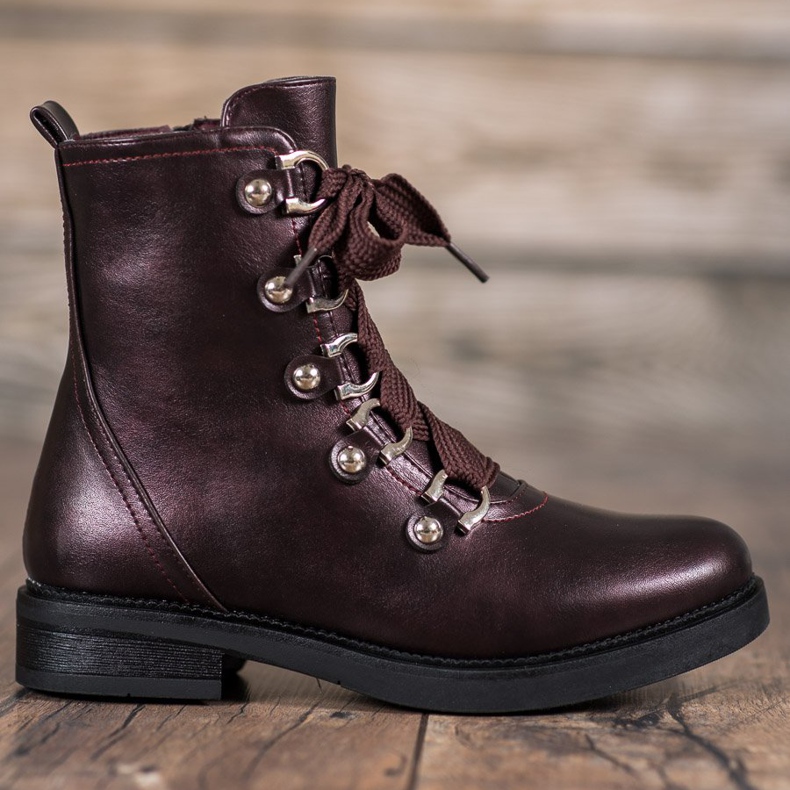 SHELOVET Lace-up boots red multicolored 2