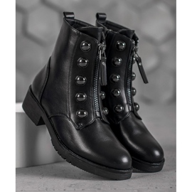 SHELOVET Booties With A Zipper black 2