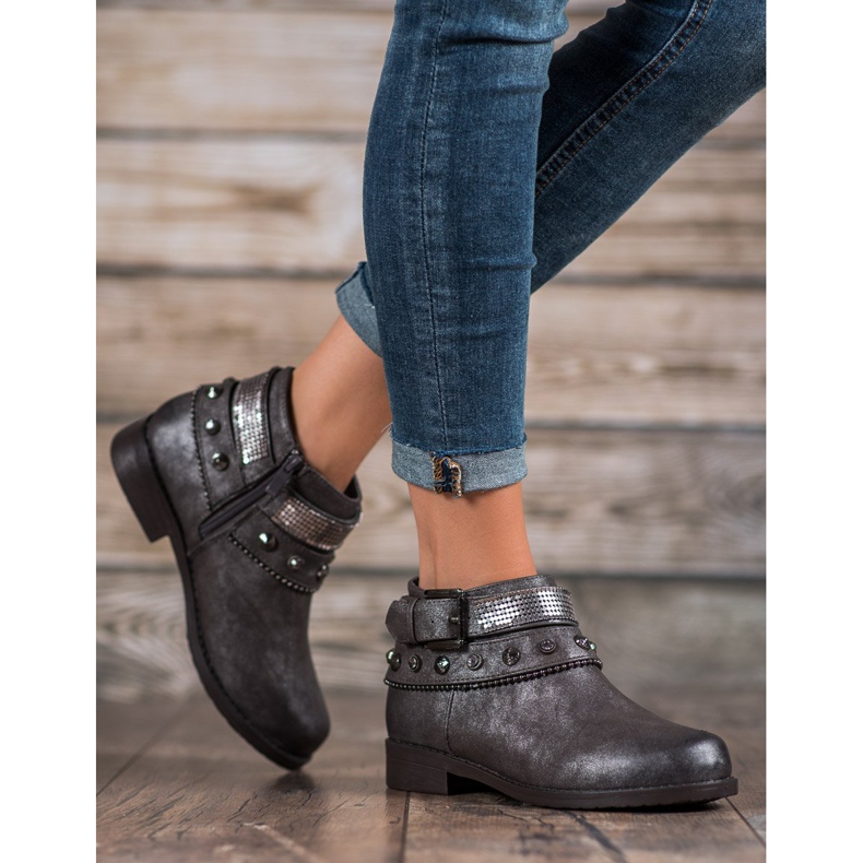 Forever Folie Boots With Glitter grey 1
