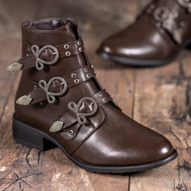 Anesia Paris Brown Boots With Buckles 1 Anesia Paris Brown Boots With Buckles 1