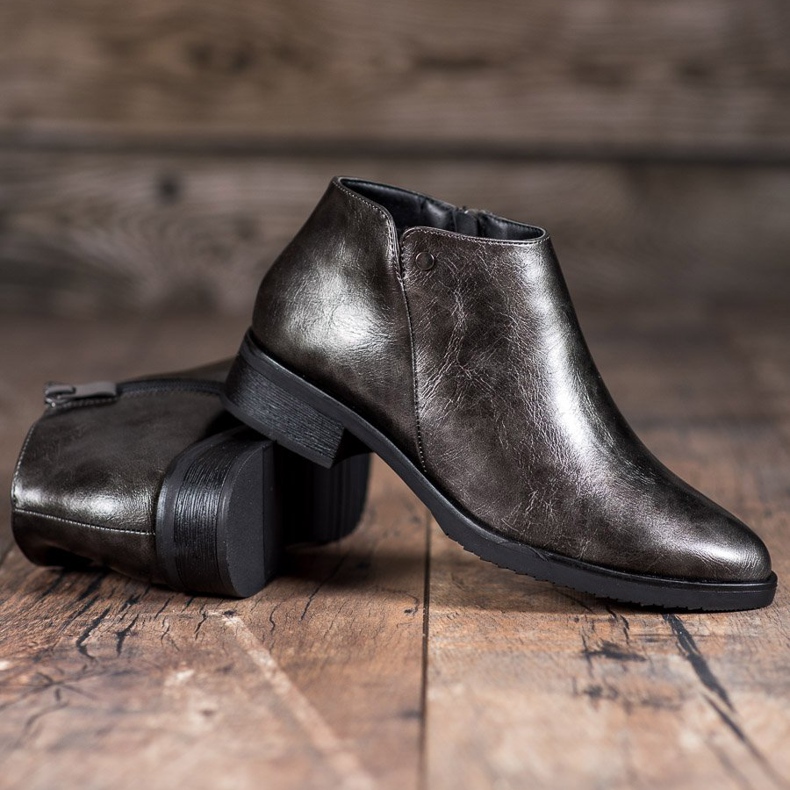 M.Daszyński Flat Heel Boots grey 1