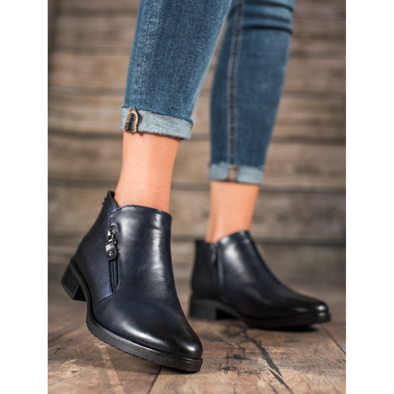 M.Daszyński Low navy blue boots 2 M.Daszyński Low navy blue boots 2