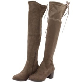 M.Daszyński Over-the-knee suede boots brown 3