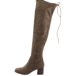M.Daszyński Over-the-knee suede boots brown 2