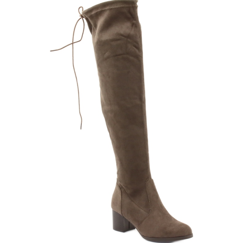 M.Daszyński Over-the-knee suede boots brown 1