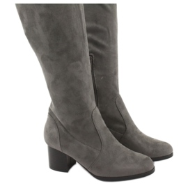 M.Daszyński Over-the-knee suede boots grey 5