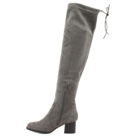 M.Daszyński Over-the-knee suede boots grey 2
