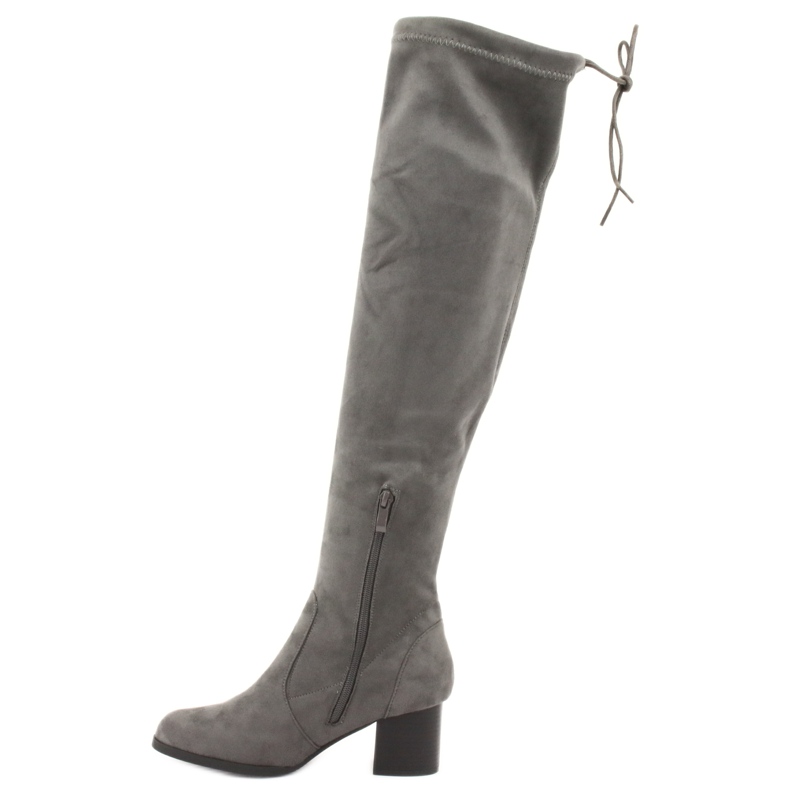 M.Daszyński Over-the-knee suede boots grey 2