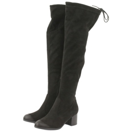 M.Daszyński Black suede over the knee boots 1715 3