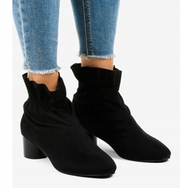 Black suede ankle boots on the JM5512M post 1