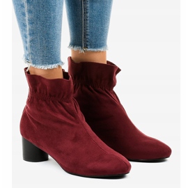 Maroon suede boots on the JM5512M post red 1