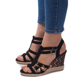 Wedge Sandals 5H5671 Black 1