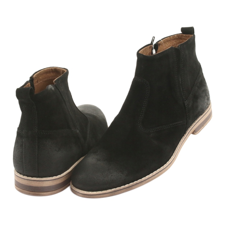 Riko Suede Chelsea boots with zipper, uninsulated, black 4