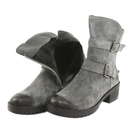 M.Daszyński Gray Suede leather boots Daszyński 161 grey 5
