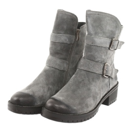 M.Daszyński Gray Suede leather boots Daszyński 161 grey 3