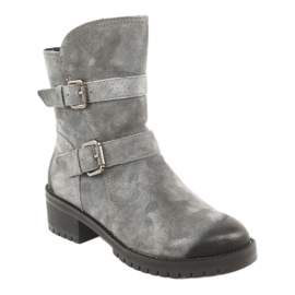 M.Daszyński Gray Suede leather boots Daszyński 161 grey 1