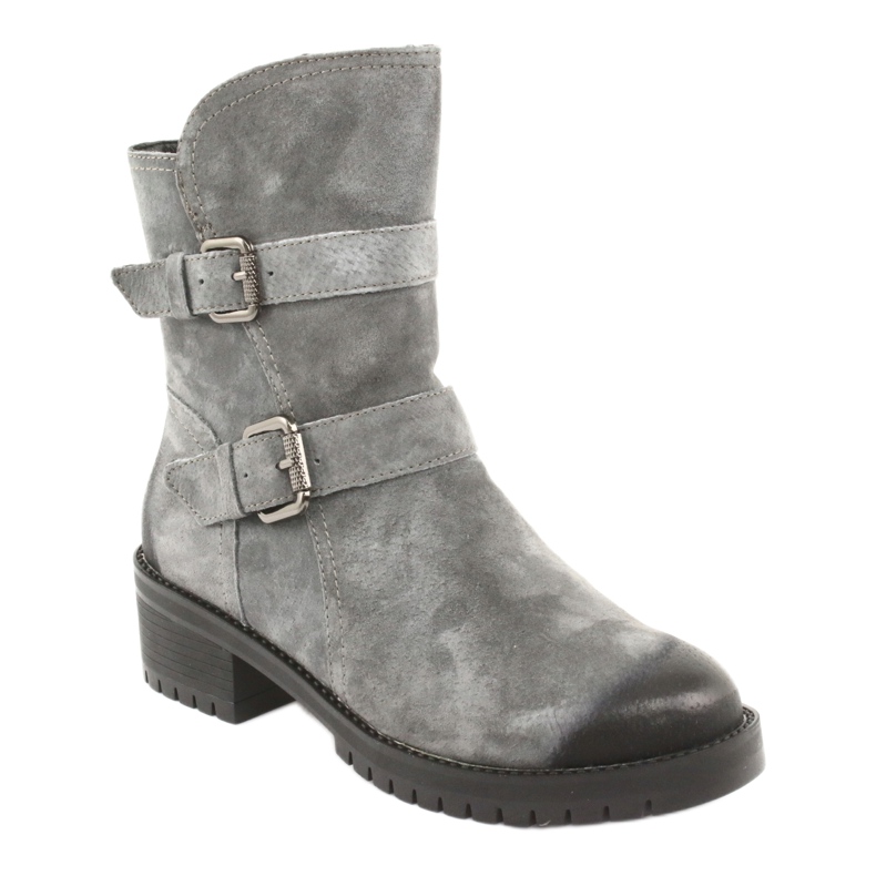 M.Daszyński Gray Suede leather boots Daszyński 161 grey 1