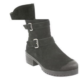 M.Daszyński Black suede leather boots Daszyński 161 1