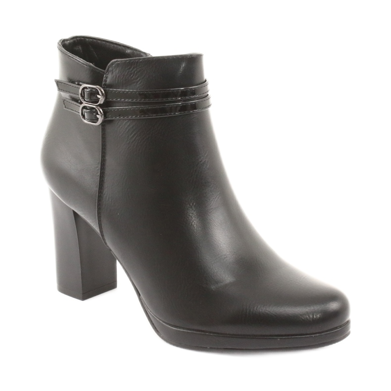 M.Daszyński Women's boots on the post black 1