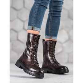 SHELOVET Burgundy boots red 1 SHELOVET Burgundy boots red 1