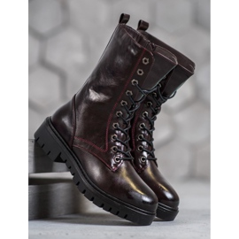 SHELOVET Burgundy boots red 2 SHELOVET Burgundy boots red 2