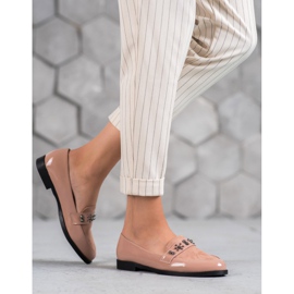 SHELOVET Lacquered loafers pink 1 SHELOVET Lacquered loafers pink 1