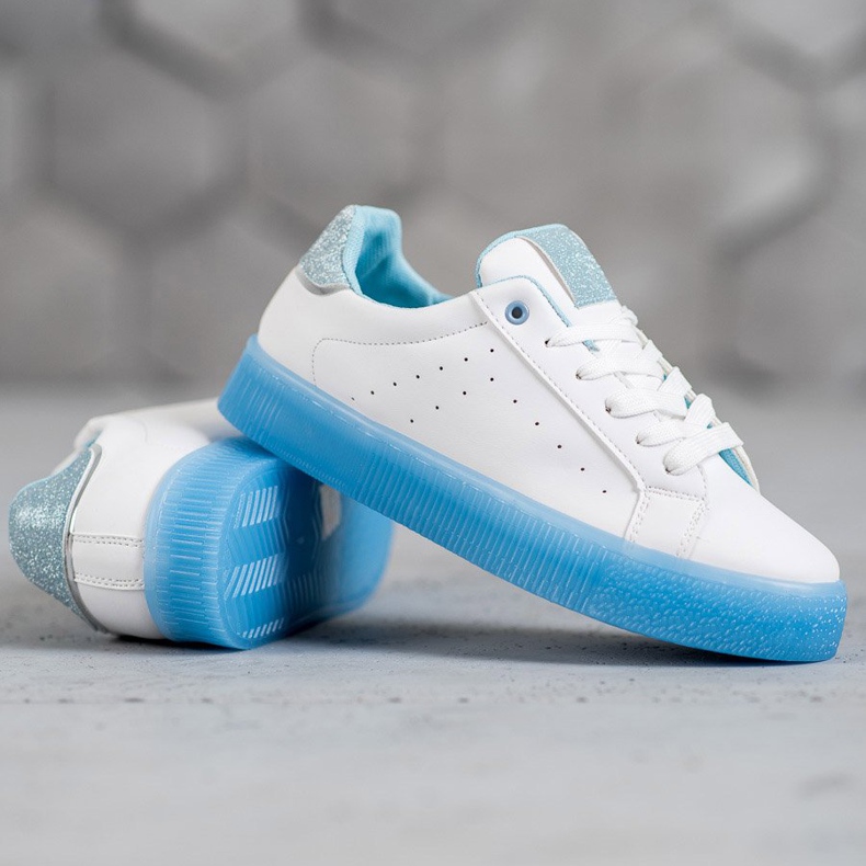 SHELOVET White Sport Shoes blue 1