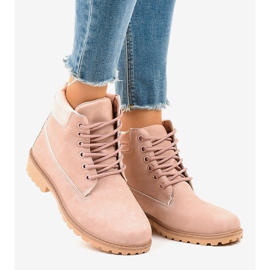 Pink hiking boots without insulation W-3033 2