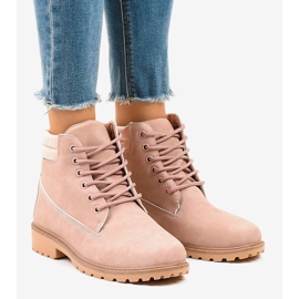 Pink hiking boots without insulation W-3033 1