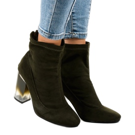 Green suede ankle boots on the H8-93 post 2