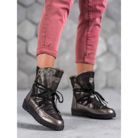 MCKEYLOR snow boots with glitter grey 1