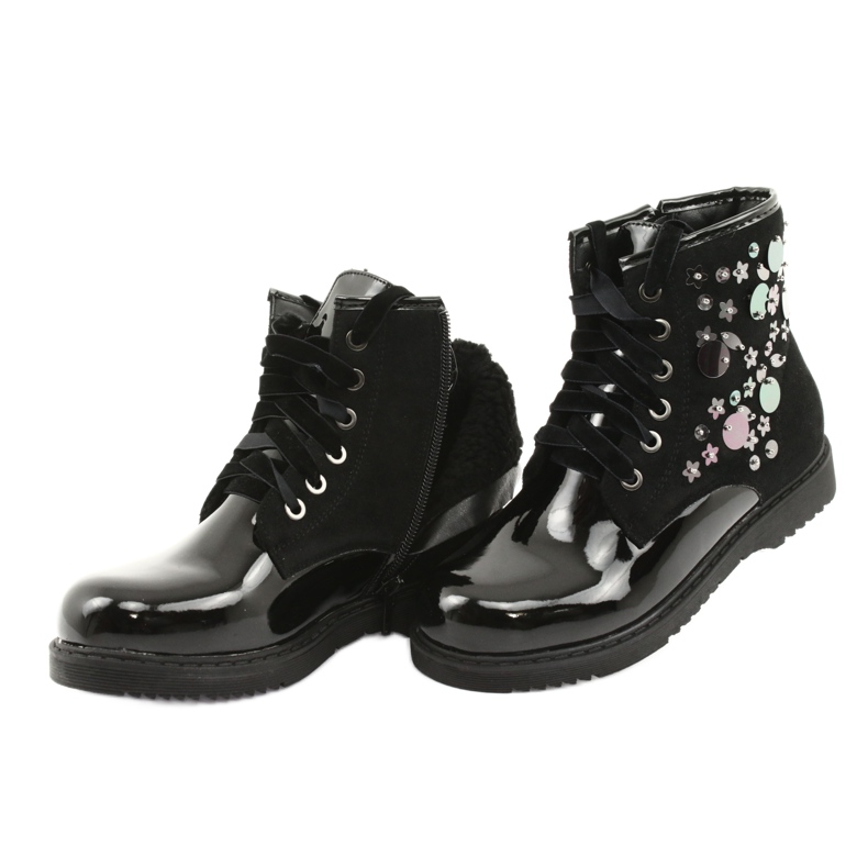 Evento 1433 lacquered sequins boots black 5