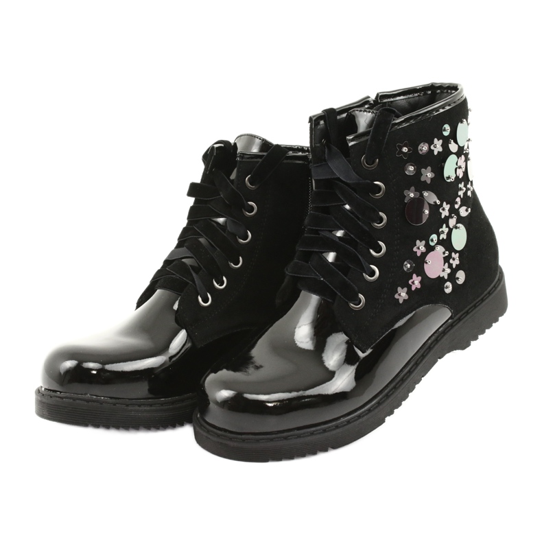 Evento 1433 lacquered sequins boots black 3