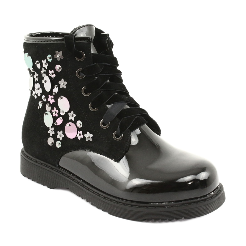 Evento 1433 lacquered sequins boots black 1