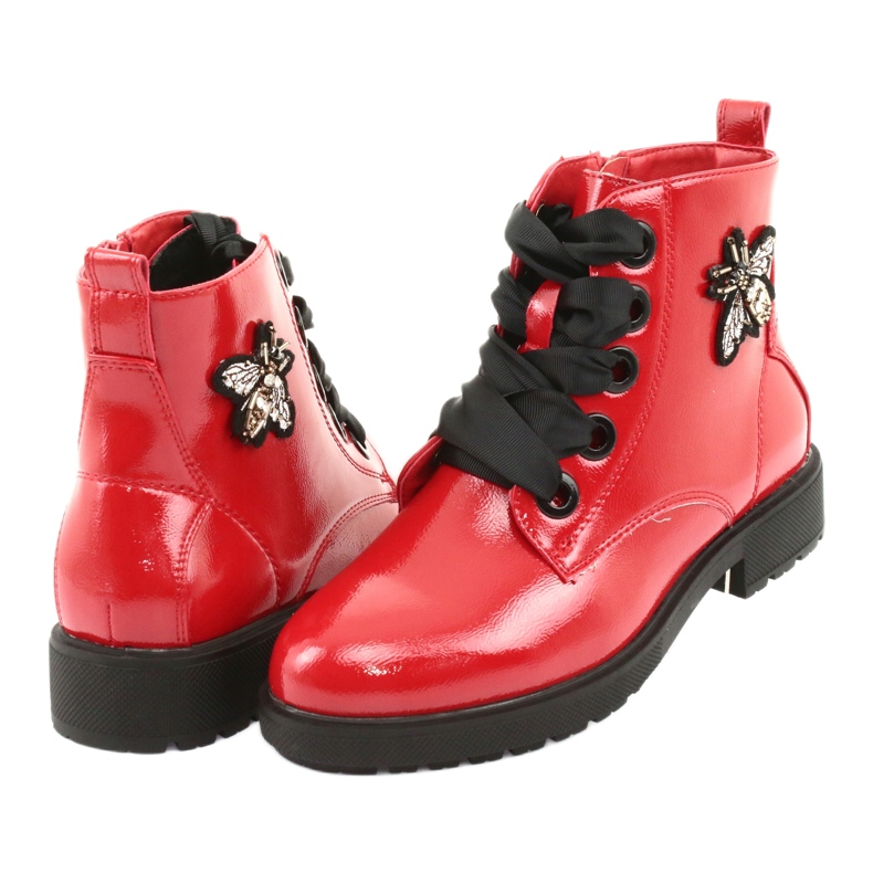 Lacquer boots Sergio Leone 530 black red 4