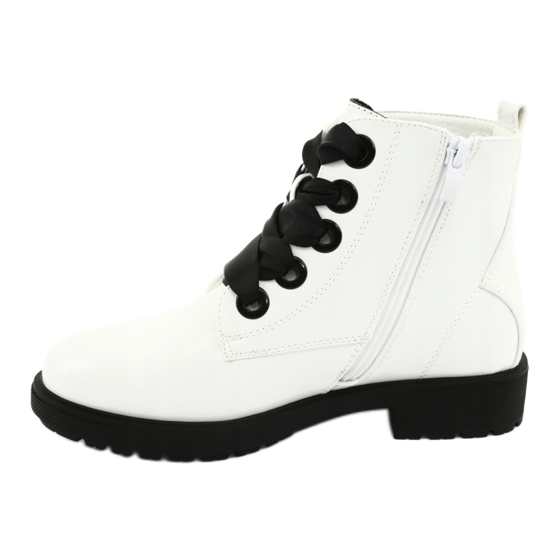 Lacquer boots Sergio Leone 530 white black 2