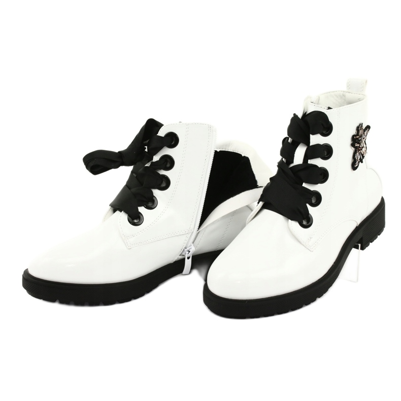 Lacquer boots Sergio Leone 530 white black 5