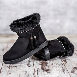 SHELOVET Mukluki With Crystals black 2