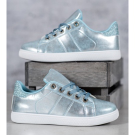 SHELOVET Sneakers With Glitter blue 2 SHELOVET Sneakers With Glitter blue 2