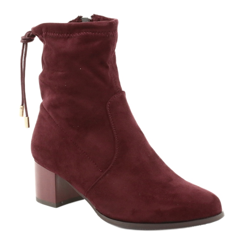 M.Daszyński Suede high-heeled boots Daszyński SA58 red multicolored 1