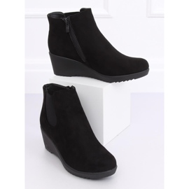 Black Black wedge boots L3065 Black 1
