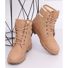 Women's timber boots, beige and pink, 1120-PA Pink 1