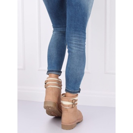 Women's timber boots, beige and pink, 1120-PA Pink 2