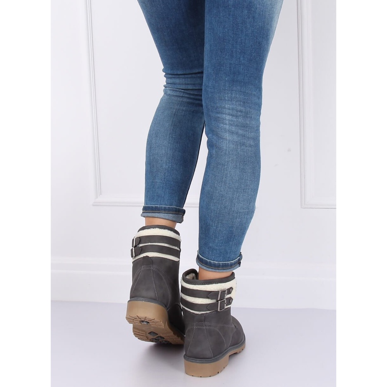 Women's gray insulated timber boots 1120-PA Gray grey 2