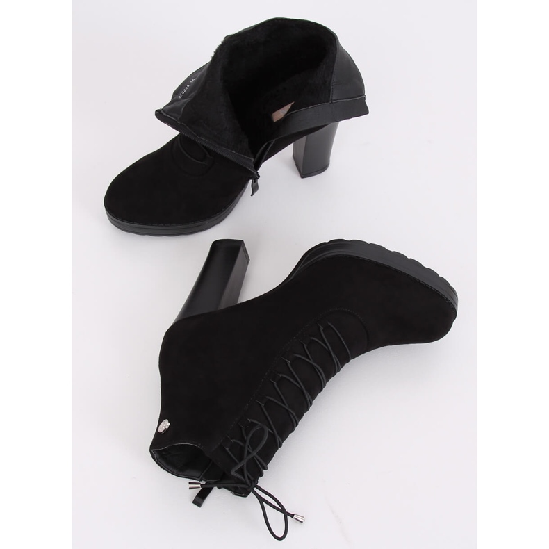 Black BK3235 Black platform boots 2