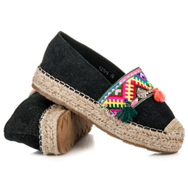 Vices Ethnic Print Espadrilles black 1
