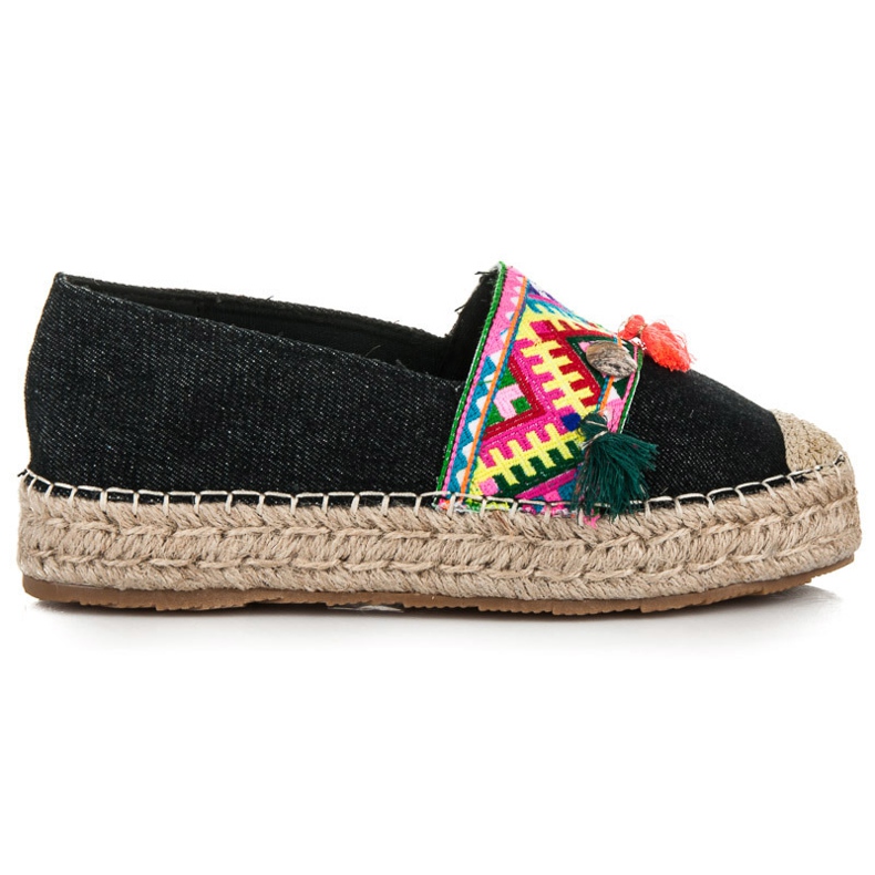 Vices Ethnic Print Espadrilles black 2