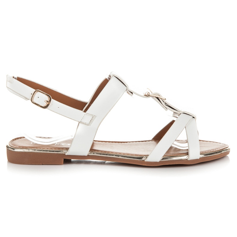 Pezzano Flat sandals with regulation white 2